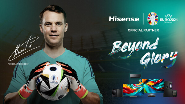 Manuel Neuer assina como Embaixador da Marca Hisense no UEFA EURO 2024™ (PRNewsfoto/Hisense)